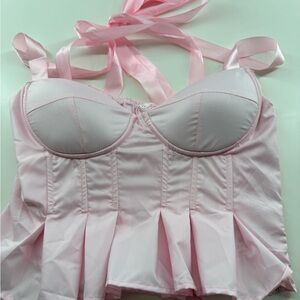 Pink Women's Corset Top